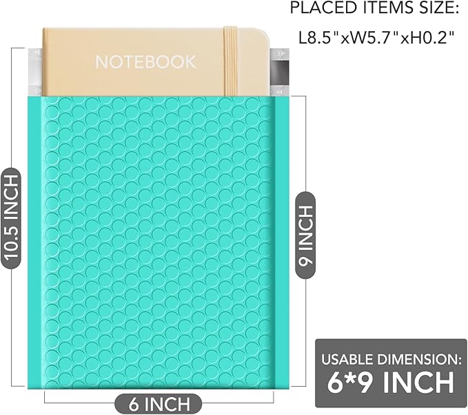 GSSUSA Bubble Mailers 6x10 Padded Envelopes 25 Pack Small Bubble Mailer Shipping Bag Bulk Pack Self Seal Bubble Envelope for Mailing, Packing Business Supplies, Teal 25 Pack