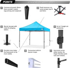 ABCCANOPY Patio Pop Up Canopy Tent 10x10 Commercial-Series (Sky Blue)
