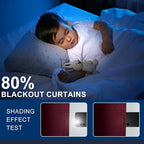 Hiasan Christmas Privacy Room Divider Patio Sliding Door Curtain Extra Wide Blackout Thermal Insulated Curtains with Back Tab & Rod Pocket for Bedroom Partition Living Room (120 x 96 Inches, Burgundy)