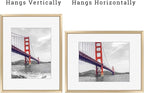Frametory, 11x14 Metal Picture Frame with Mat for 8x10 Picture & Real Glass, Aluminum Photo Frame Collection (Gold, 1 Pack)