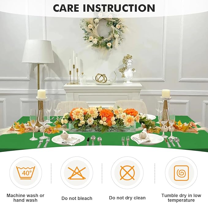 SEPARO 2 Pack 6 Ft Forest Green Table Cover Fitted Rectangular Tablecloth Stretchable Fabric Table Cloth 6 ft Wrinkle-Free for Party Tradeshows Banquet Weddings Cocktail
