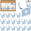 Tandefio 25 Pcs Pegboard Hooks Metal Prong Hook Peg Board for Hanging Hangers for Wall Picture Jewelry Display Tool (Silver)