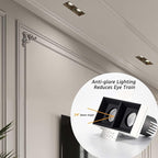 LED Square Recessed Lighting 4 Pack, 24W Aluminum Trimless Downlight, Adjustable Ceiling Light with junction Box, 5 CCT 2700K-6000K, TRIAC Dimming Rotation Spotlight for Living Room Bedroom Hallway
