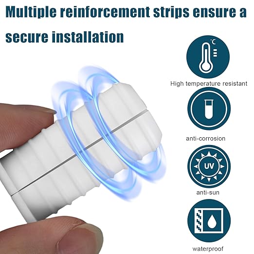 4pcs 3/4 Inch/19mm Wall Cable Grommets for Starlink, Durable Silicone Cable Routing Kit Anti-Slip Wall Bushing Grommet for Ethernet/TV Wires Protection Accessories (White)