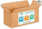 Long Shipping & Moving Boxes 28"L x 12"W x 12"H (20-Pack) - Extra Strength 200 lb vs Regular - Corrugated Strong Packing Boxes for Moving - Heavy Duty Shipping Box - Shiping Box by IDL Packaging