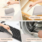 Mini Trash Can Broom Dustpan: Small Hanging Garbage Lint Bin for Laundry Room Office Desk Kitchen Cabinet Door Dorm Table Car RV - Tiny Countertop Bedside Wall Mount Trashcan Brush Dust Pan Set