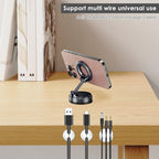 190 PCS Silicone Cord Holder Set with 100 x Type R Cable Clips 30 x Multi-Type Adhesive Cable Clips 60 x 6inch Reusable Fastening Cord Ties Wire Organizer for Nightstand Desk Office or Ethernet Cable