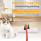 Spiral Cable Wrap, 16.4ft, 33ft Wire Protection Sleeve Cover Cable Organizer Pipe Flexible Spiral Wrap Winding Tube Prevent Cat from Chewing Cables (Red, 8mm (5/16")-33ft)