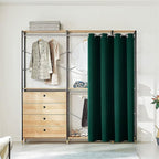 ChrisDowa Blackout Door Curtains for Doorway Privacy, Grommet Closet Curtain for Bedroom Closet Door, Thermal Insulated Doorway Cover Room Divider Drapes (1 Panel, Forest Green, 52 x 80 Inch)