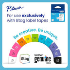Brother P-Touch PT-N25BT Personal Connected Label Maker, Bluetooth, Design&Print2 app, Portable, Handheld and Prints with P-Touch Btag½â€ (12mm) Wide Color Label Tapes