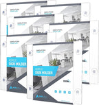 Adir Acrylic Sign Holder – Window Sign Holder with Suction Cups for Advertising and Promotion, Wall-Mount Display Frame, Clear Sign Holder Stand for Glass, Mall, Restaurants, Office - 6 Pack (8.5x11 Inch)