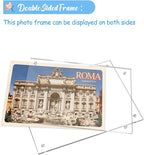 5 Pack Acrylic Picture Frame 4×6 Clear Double Sided Magnetic Photo Frame - Frameless Baby Friend Family Picture Desktop Display with Support Stand and Gift Boxes