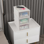 12 Quart Stackable Plastic Drawer Unit, Stacking Desktop Drawer Boxes, 3 Packs