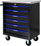 6 Drawers Rolling Tool Box on Wheels, Multifunctional Tool Chest Cabinet with Lock, Drawers Rolling Tool Cart Trolley Organizer Tool Storage Case for Garage,Warehouse - DIY Interconnectable