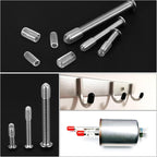 uxcell 5pcs Rubber End Caps 34mm(1.3 Inch) ID Vinyl PVC Round Tube Bolt Cap Cover Screw Thread Protectors Clear