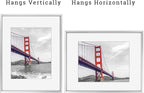 Frametory, 11x14 Metal Picture Frame with Mat for 8x10 Picture & Real Glass, Aluminum Photo Frame Collection (Silver, 2 Pack)