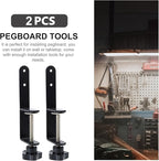 Metal Pegboard Hooks Set Sturdy Pegboard Bracket Clips for Easy Installation, Organizing Small Utensils Crafts, Black, Home Use