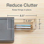 Pendaflex Stackable Drawer, Durable Plastic, Silicon Handles, Tinted Drawers, Double, Gray, 9" x 7" x 3.5", Medium, 1 Piece (41793)