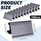 150 Pcs Wire Shelf Label Holders Plastic Wire Rack Clips 3 x 1.25 Inch Shelf Price Tags Compatible with Metro 1-1/4in Shelves for Shopping Mall Supermarket Store