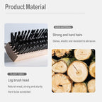 Heavy Duty Push Broom Stiff Bristle Broom Brush with Solid Wood Broom Head Indoor Outdoor Floor Scrubber Brushes for Bathroom Bathtub Tile Floor Patio Swimming Pool