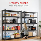 72" H Garage Shelving 3250 LBS Storage Shelves Heavy Duty，5 Tier Adjustable Metal Shelving Unit for Storage Rack Warehouse, Pantry, Closet, Kitchen (72 * 55 * 24)