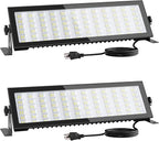 2 Pack LED Shop Lights, 15600LM 6000K Super Bright IP66 Waterproof LED Flood Light for Workshop, Garage, Shop