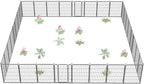 FXW Garden Fence Outdoor for The Yard – 40in(H) x 72.9ft(L) Heavy Duty Metal Animal Barrier for Dog and Rabbit, Decorative Dog Fence, 32 Panels, Silver
