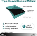 ChrisDowa Room Divider Curtain 108 Inches Long, Wide Blackout Sliding Door Curtain for Bedroom, Room Darkening Privacy Window Curtain for Patio Door (1 Panel Set, Teal, 100 x 108 Inch)