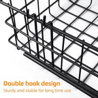 4 Pack Pegboard Baskets Hooks Set, Square Style 4 Size Peg Board Organizer Basket Bins Accessories for Workbench,Garage Storage,Tool Hanger