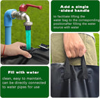 Umbrella Base Water Weight Set of 4, Patio Fillable Water Bags for Weight, Heavy Duty Furniture Outdoor Weights to Hold Down Umbrella Stand Patio Garden Backyard Black (4-PCS)