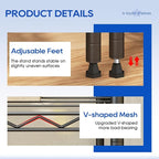 4-Tier Storage Shelves 35.4" L x 13.3" W x 53.7" H Metal Garage Shelves Standing Storage Shelf Adjustable Layer Racks with Steel Frame Suitable for Kitchen, Garage or Commercial Use (Black)