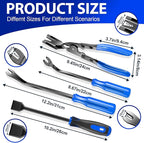 Keze 17 Pcs Hook and Pick Set Auto Trim Removal Tool Kit,Clip Plier Remover Tool Gasket Scraper Telescoping Magnetic Pickup Tool for Automotive Repair and Car Body Door Panel Fastener Removal