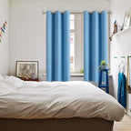 BGment Room Darkening Curtains 63 Inches Long - Grommet Thermal Insulated Drapes Window Treatment Curtains for Bedroom, 2 Panels, 42 x 63 Inch, Sky Blue