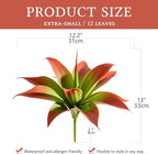 Artificial Agave Faux Agave 12.2In Fake Greenery Outdoor Artificial Plant Fake Plant for Indoor Home Decoration Plastic Plant Outdoor Decoration Front Porch Decor Simulation Plants，2Pack， Red