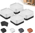 Furniture Risers Bed Risers - Rectangular Adjustable Block Riser for Raising 1.5-3 In. & 4.3 In. Beds, Tables, Sofas, Refrigerators, Washers - Up to 4,000 Pounds (White, One Layers 1.5inches)
