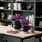Artificial Agave 15In Faux Agave Fake Greenery Outdoor Artificial Plant Fake Plant for Indoor Home Decoration Plastic Plant Outdoor Decoration Front Porch Decor Simulation Plants 2Pack,Purple