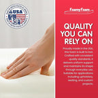 FOAMYFOAM 4Pack High Density 1 inch Thick, 24 inch Wide, 72 inch Long Upholstery Foam, Cushion Replacement