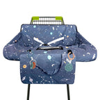 Grey Shopping Cart Cover for Baby 2-in-1 High Chair Cover with Safety Harness Multifunctional Dog Pattern Cart Covers for Babies Soft Padded Grocery Cart Cover for Baby Boy Girl