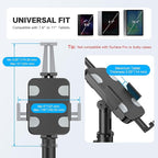 AboveTEK iPad Kiosk Floor Stand - Height Adjustable POS Tablet Floor Stand, 360° Swivel Universal Locking Holder for 7.9"-11" iPad/Air/Samsung - Anti-Theft Security Stand for Retail, Business