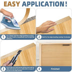 Birch Edge Banding, 2 inch x 100ft roll of Veneer Edge Banding -Pre-glued Flexible, Real Wood Tape Banding for Cabinet Repair Furniture Restoration
