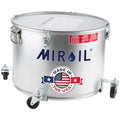 MirOil Oil Disposal Caddy with Caster Wheels (7 Gallon) – Heavy Duty Silver Filter Pot with Lid Lock for Commercial Kitchen Disposal Storage - Up to 55lb Grease Container for Kitchen - Model #60LC