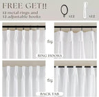 Pinch Pleated Linen 96 Inch Curtains 70 Inch Width for Living Room Divider Light Filtering Thick Linen White Extra Wide Patio Curtains for Sliding Door Balcony Floor to Ceiling Picture Window 1 Panel