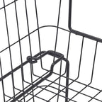 TRINITY 2-Pack Stackable Metal Wire Storage Baskets With Handles, Black, 19 Inches
