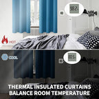 BGment Blackout Curtains - Grommet Thermal Insulated Room Darkening Bedroom and Living Room Curtains, Set of 2 Panels (52 x 63 Inch, Steel Blue)