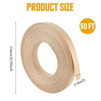 Birch Veneer Edge Banding, 3/4 Inch x 50Ft Pre-Glued Flexible Plywood Edge Banding Tape Real Wood Iron on Veneer Edging Tape with Hot Melt Adhesive Wood Trim for Furniture Panels Restoration