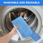 Microfiber Mop Pad for Rubbermaid Commercial 20 Inch Mop Head - 10 Pack Wet & Dry Commercial Cleaning Refills Reusable Mop Refills Fit for Any Microfiber Flat Mop System 18" to 21"