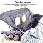 Baby Shopping Cart Cover, Polyester Foldable High Chair Cover, Infant Grocery Cart Cushion Liner with Storage Pouch for Infant, Toddler