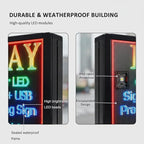 P5 Outdoor LED Sign 65"x34" Programmable Digital Board -High-Res Scrolling Display, USB and WiFi Control, Custom Images & Video for Business