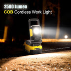 18/20V Cordless Portable Work Light - 2Pack 25W Super Bright COB LED with 3 Light Modes and Upgraded Low Voltage Protection (no Battery)