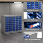 40 Drawers Parts Cabinet Bolt and Nut Tool Storage Cabinet Part, Drawer Plastic Tool Organizer with ABS Material for Hardware Storage, Hardware Organizer